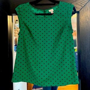 Merona Cap Sleeve Career Blouse Keyhole Career M